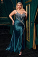 Vestido Prom Largo Plus-Size con Cuentas - Ladivine CM383C