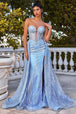Ladivine CM384 - Vestido de Prom Strapless con Adornos de Cristales