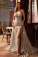 Ladivine CM384 - Vestido de Prom Strapless con Adornos de Cristales