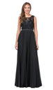 Vestido de fiesta de encaje con pedrería y escote en A Dancing Queen 2240