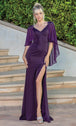 Vestido de noche de gasa con capa Dancing Queen 4265
