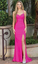 Vestido largo de satén sin mangas Dancing Queen 4297