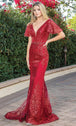 Vestido Largo Manga Flutter Dancing Queen 4309A