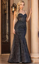 Vestido de fiesta con cuentas y cintura vasca Dancing Queen 4341