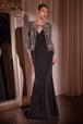 Ladivine J881 - Vestido de Noche Tipo Sheath con Escote en V