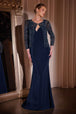 Ladivine J881 - Vestido de Noche Tipo Sheath con Escote en V