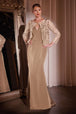 Ladivine J881 - Vestido de Noche Tipo Sheath con Escote en V