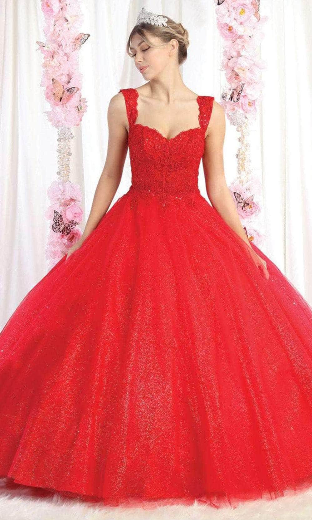 Vestido de quinceañera con apliques LK194