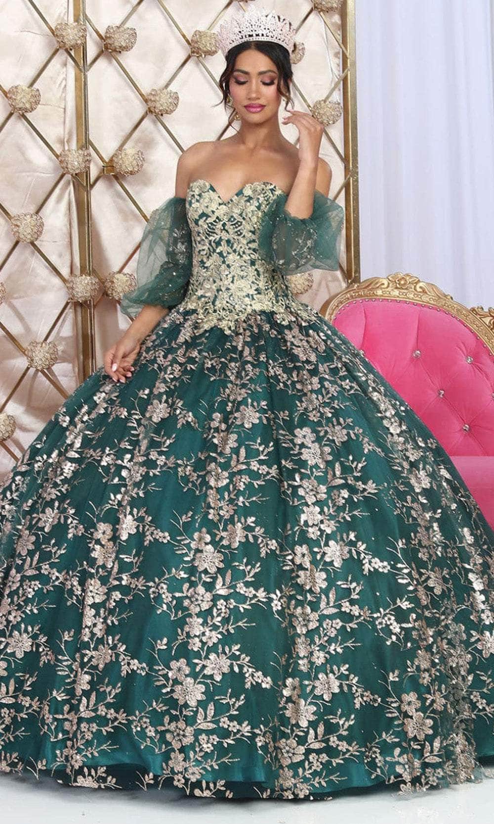 Vestido de quinceañera bordado LK200