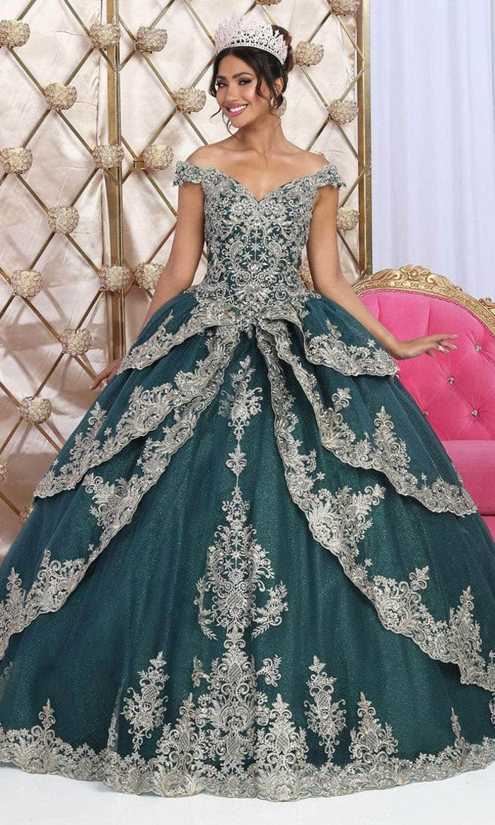 Vestido de quinceañera de malla bordada LK234