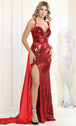 Vestido de noche con escote corazón RQ7964