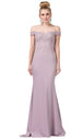 Vestido ajustado con apliques de encaje y hombros descubiertos Dancing Queen 2562