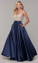 Vestido de fiesta con escote en V y adornos Dancing Queen 2568