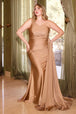 Ladivine PT004C - Vestido de noche con vaina asimétrica