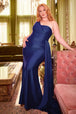 Ladivine PT004C - Vestido de noche con vaina asimétrica