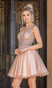 Vestido de cóctel línea A con purpurina Dancing Queen 3268