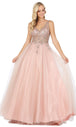 Vestido largo sin mangas con cuello en V y cuentas Dancing Queen 2816