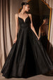 Vestido Prom Largo con Espalda de Tirantes y Brillos - Ladivine T214
