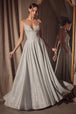 Vestido Prom Largo con Espalda de Tirantes y Brillos - Ladivine T214