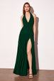 Vestido Halter sin Espalda para Prom con Abertura - Ladivine T502