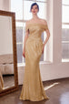 Vestido Prom Largo con Brillos y Escote Off-Shoulder - Ladivine T603