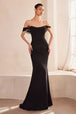 Vestido ajustado de gasa sin hombros de Ladivine T705