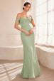 Vestido ajustado de gasa sin hombros de Ladivine T705
