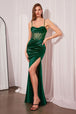 Vestido Prom Largo con Corset Transparente - Ladivine T812