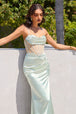 Vestido Prom Largo con Corset Transparente - Ladivine T812