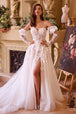 Andrea & Leo WL017 - Vestido de novia de línea A con apliques