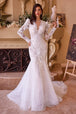 Andrea & Leo WL036 - Vestido de novia de manga larga con corte de trompeta