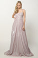 Vestido largo con bolsillos de purpurina metalizada de Juliet 203