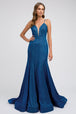 Vestido entallado con escote en V y purpurina de Juliet 207