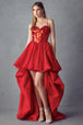 Vestido corsé alto y bajo con cuentas de Juliet 252