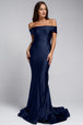Amelia Couture 373 Lycra Vestido Largo Sin Mangas y Sin Hombros