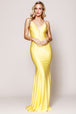 Amelia Couture 386 Lycra Cuello ilusión Vestido largo sin mangas