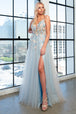 Amelia Couture 5013 Vestido Largo Sin Mangas Bordado Malla