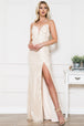 Amelia Couture 5020 Jersey Lentejuelas Vestido Largo Sin Mangas