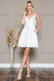 Vestido Blanco Corto de Amelia Couture BZ013S