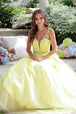 Vestido de tul con apliques florales y cuello en V de Juliet 224