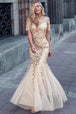 Amelia Couture 7707 Vestido Largo Sin Mangas Bordado Malla