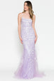 Amelia Couture 799 Vestido Largo Sin Mangas Bordado Malla