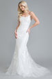 Amelia Couture 799 Vestido Blanco Largo Bordado Malla