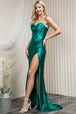 Amelia Couture 20115 Raso Estirado Vestido Largo Sin Mangas