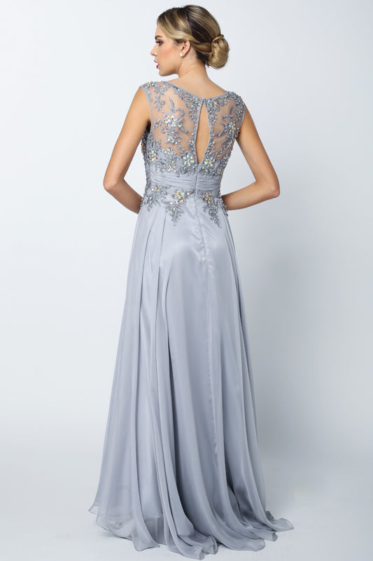 Vestido largo sin mangas con cuentas de Juliet 552