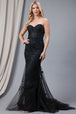Amelia Couture 7024 Vestido Largo Sin Mangas Bordado Malla