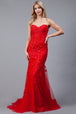 Amelia Couture 7024 Vestido Largo Sin Mangas Bordado Malla