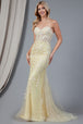 Amelia Couture 7024 Vestido Largo Sin Mangas Bordado Malla