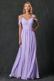 Vestido largo plisado con hombros fríos de Juliet 262