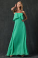 Vestido largo de gasa con volantes de Juliet 591